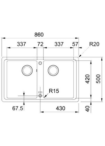 Кухонна мийка Basis BFG 620 114.0363.940 FRANKE (315602965)