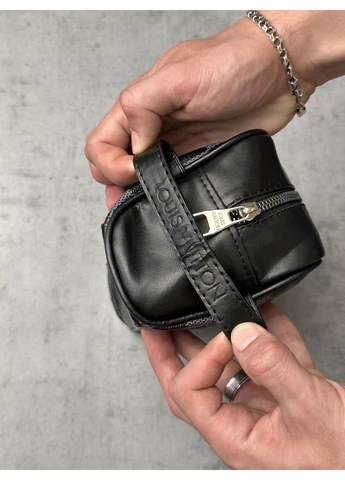 Дорожня сумка чоловіча чорна сіра клітка Louis Vuitton клатч барсетка брендова шкіряна месенджер через плече No Brand (402945797)