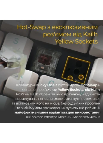Механическая клавиатура One 3 Cherry MX Brown Matcha Cream UA Ducky (378585236)