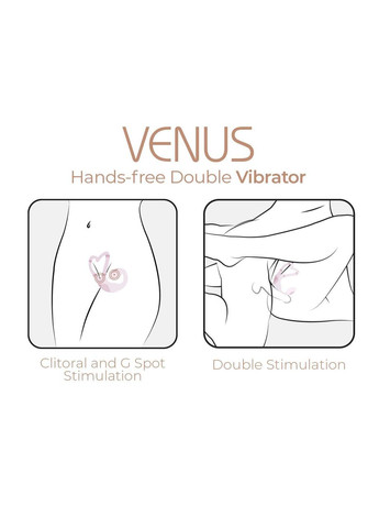 Смарт-вібратор для пар Adrien Lastic Venus + APP, подвійний, можна носити під одягом, 10 режимів No Brand (366877007)