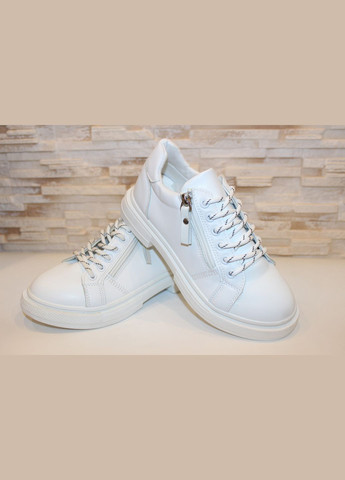 No Brand Туфли женские белого цвета дерби белый з искусственная кожа, — демисезон (329889996)