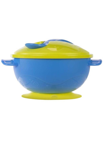 Мисочка с основой-присоской, крышкой и ложечкой, 6+ мес, желтый () Baboo 9-033 (335973757)