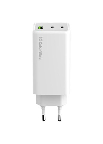 Зарядное устройство C101B GaN Mini 100W PD PPS 2xUSB-C+USB-A white (CW-CHS061PD-WT) Colorway C101B GaN Mini 100W PD PPS 2xUSB-C + USB-A white (369879822)