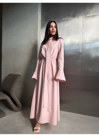 Пудрова кежуал сукня N.Family однотонна