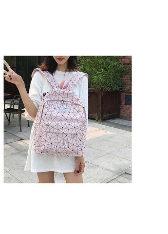 Городской женский розовый рюкзак геометрия КиП (270016474)