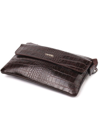 Елегантний чоловічий клатч із натуральної шкіри з кишенями коричневий (sku_21547) No Brand (328922411)