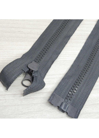 60см - блискавка тракторна для одягу тип 5, сірий графіт #328 Plus-plus (352746121)