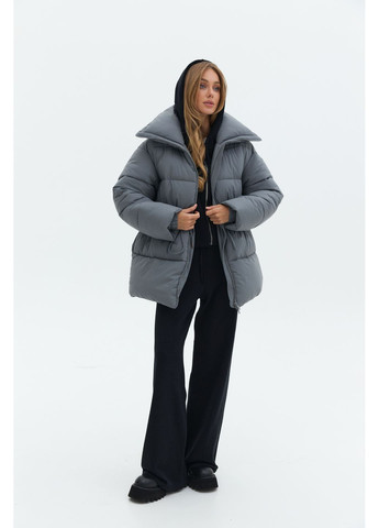 Серый зимний Пуховик Twice