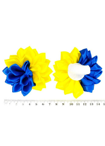 Набір для дівчаток Бант жовто-синій на гумці 0108-369, 10 шт. No Brand (330609272)
