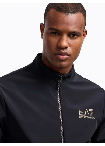 Чорна демісезонна вітровка 9860789 7o1366 Emporio Armani EA7