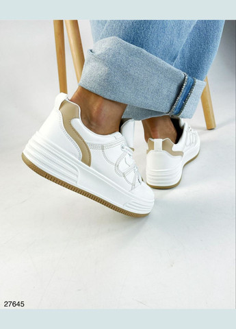 Стильні жіночі кросівки No Brand білі демісезони (300567486)