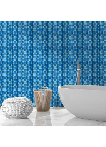 Мозаїка з декоративного скла 298х298х4,5мм Блакитна SW-00002354 love-shopping Sticker Wall (354658482)