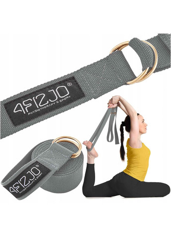 Ремень для йоги 300 см 4FJ0525 Grey 4FIZJO (289715884)