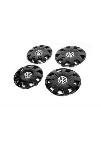 Ковпаки чорні (1-катковий, 4 шт) для Volkswagen Crafter 2006-2016 рр ABS (367991686)