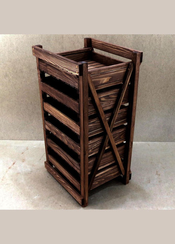 Стелаж для овочів і фруктів з дерева Ровен 50 капучино (ЯХТ-500209) No Brand (327847178)