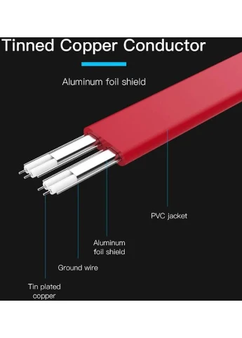 Кабель SATA 3.0 7pin, F/F, 0.5 м, L-конектор, Red Vention (395306298)