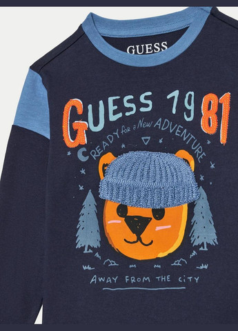 Темно-синий лонгслив GUESS KIDS