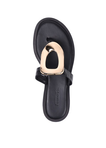 Жіночі Шльопанці 454-04 Чорний Шкіра Attizzare (330179844)