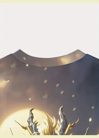 Комбінована чоловіча футболка 3d-принт король драконів термо дихаюча l 52 літня з коротким рукавом No Brand