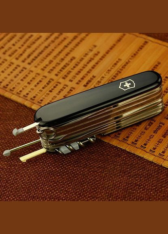 Комплект нож SwissChamp Black 1.6795.3 + Чехол с фонариком Police Victorinox (317305809)