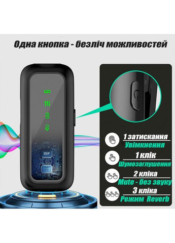 Беспроводная Петличка 2 шт с Зарядным Кейсом USB Type C Беспроводной Микрофон Петличный для Телефона на одежду SX (366664727)