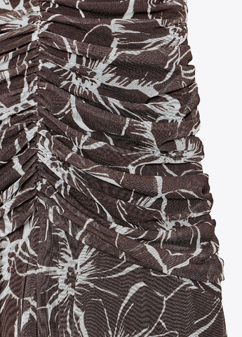 Комбинированное платье Zara с цветочным принтом