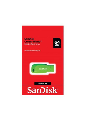 USB флэш-накопитель (SDCZ50C032G-B35GE) SanDisk 32GB Cruzer Blade Green USB 2.0 (295929813)