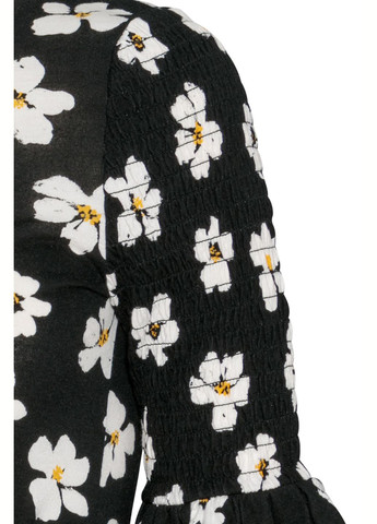 Лонгслив,черный в цветы, Mama H&M (283300514)