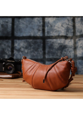 Напівкругла сумка жіноча з натуральної шкіри 22934 Коричневий Vintage (356452201)