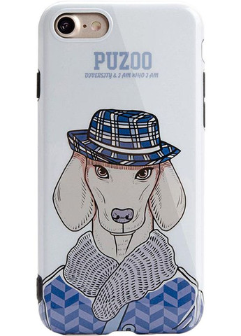Чехолнакладка TPU Glossy Shiny Powder Art dog iPhone 7/8/SE 2020 White Ravan PUZOO (301783221)