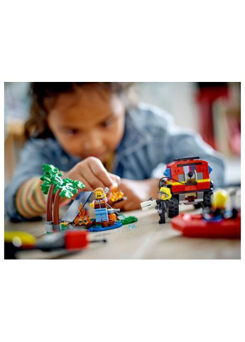 Конструктор City Пожежний позашляховик з рятувальним човном 301 деталей (60412) Lego City Пожежний позашляховик з рятувальним човном 30 (366482116)