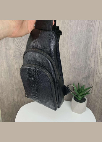 Мужская кожаная бананка Крокодил рептилия, сумка на грудь из натуральной кожи No Brand (334729923)