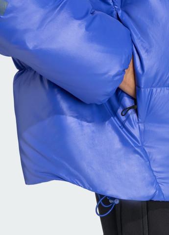 Синяя демисезонная пуховик z.n.e. puffer climawarm adidas