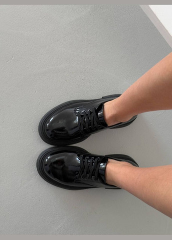 No Brand Стильні жіночі туфлі чорний з натуральна шкіра, — демісезон (322443610)