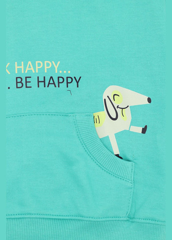 Yuki світшот для хлопчика колір м'ятний цб-00271952 м'ятний трикотаж