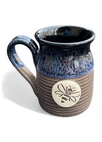 Чашка ручної роботи синя Бджілка Viking (292565358)
