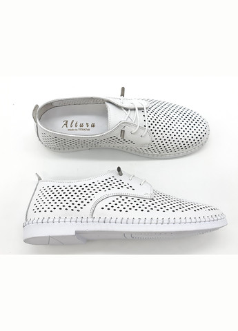Женские туфли белые кожаные AT-19-1 23,5 см (р) ALTURA