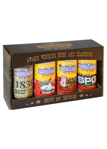 Приправа BBQ Rub Gift Box - 4 Large Jars подарунковий набір 4 шт. Великий SuckleBusters (313399961)