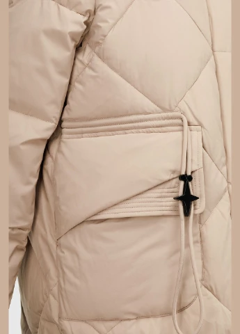 Бежева зимня куртка однотонна жіноча d382 (2000990654298w) shop (2000990654298) Towmy