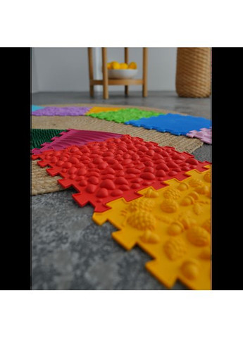 Массажный коврик Ортек Динозавры Пазлы 8 эл. + 8 Треугольников 28x28 см Ortek (372128998)