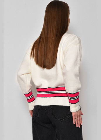 Молочный зимний свитер женский кашемировый молочного цвета пуловер Let's Shop