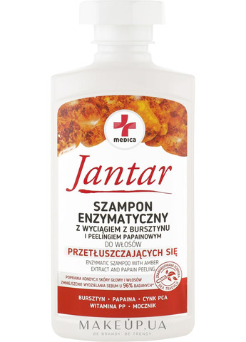 Шампунь для поврежденных волос Jantar Medica Shampoo With Amber Extract 330ml (785336-31339608) Ideepharm (368887405)