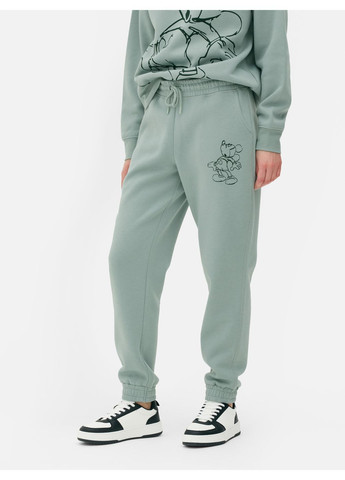 Штаны флис,серый-зеленый с принтом, Primark (369624504)