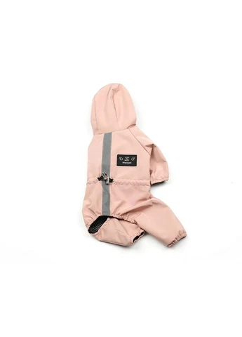Дощовик для собак зі світловідбивними смугами рожевий S No Brand (299840485)