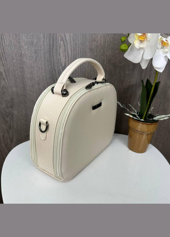 Женская мини сумочка на плечо каркасная Молочный No Brand (298996834)