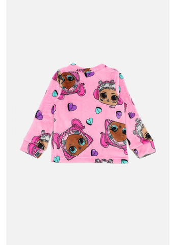 Розовая зимняя пижама с штанами для девочки цвет розовый цб-00286718 Kinderly