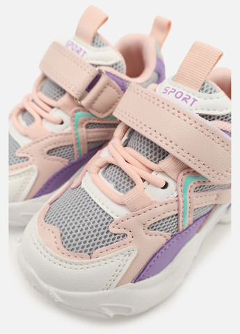 Білі осінні кросівки для дівчинки, на пласкій підошві колір білий цб-00273962 Kimboo