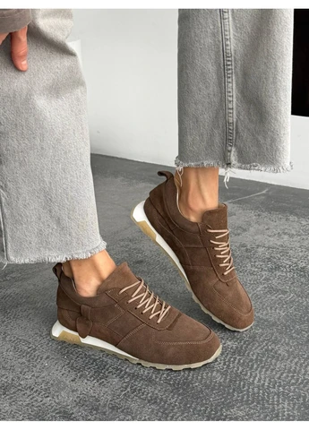 Коричневые женские кеды No Brand