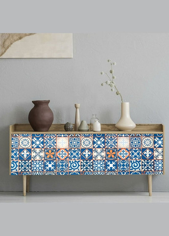 Самоклеюча плівка на паперовій основі 0,45х10м х 0,07мм Вінтажна синя мозаїка SW-00000787 Sticker Wall (326064546)