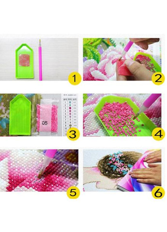 Алмазна вишивка павичі Мозаїка круглим камінням Чарівна принцеса 40х50 Картини стразами на підрамнику GA86338 TK Group (313402306)